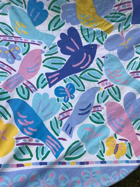 ken done fabric|Ken Done Fabric Sheets Cotton Blend White Butterflies Fish Print。